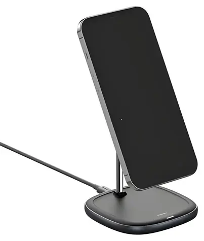 Baseus Swan čierna / Bezdrôtová nabíjačka / MagSafe / 15W