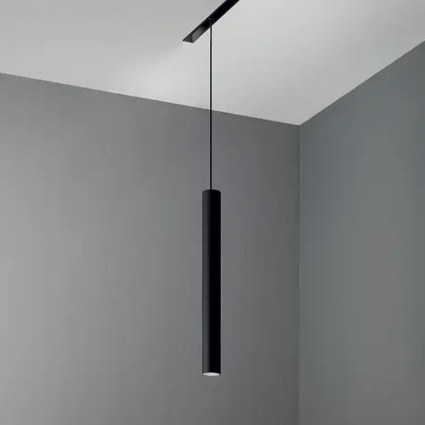 Ideal lux EGO PENDANT TUBE čierna / Lištové závesné svietidlo / LED / 12W / 3000K / IP20
