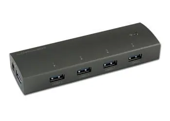 LC-Power LC-HUB-EX4A-ALU antracitová / USB hub / 4X USB 3.0 / hliníkový / slim