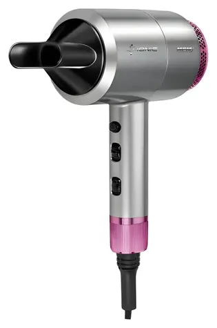 MpM MSW-22 strieborná / Fén na vlasy / 1800 W / Iónová technológia / 2 rýchlosti / 3 teploty