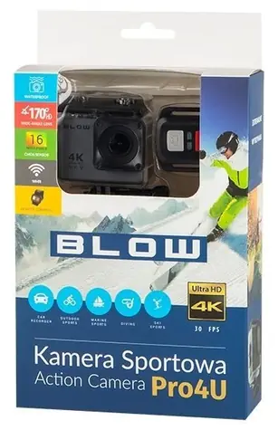 Pro4U Action Camera čierna / Outdoor kamera / 4K Ultra HD / 16 MP / WiFi / 2 "displej / microSD