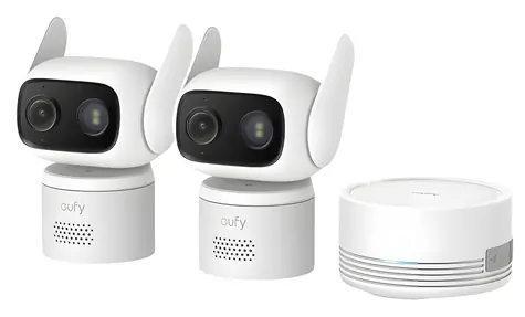 Anker Eufy C31 biela / HomeBase Mini + 2x IP kamera / 1080p / 360° pán / tilt / nočné videnie / microSD / Wi-Fi