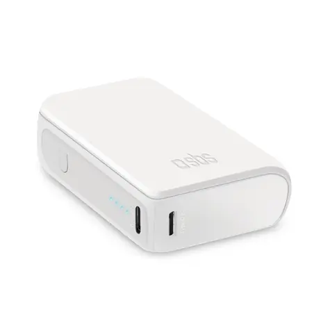 SBS NanoTube biela / Powerbanka / 10 000 mAh / 10 W / 2x USB-C/USB-A / Intelligent Charge