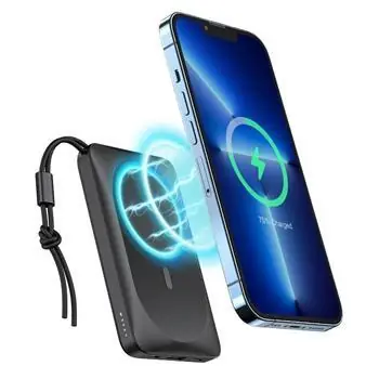 Veger W1151 čierna / Powerbanka / MagSafe / Qi / 10000mAh / PD 20W / QC 3.0