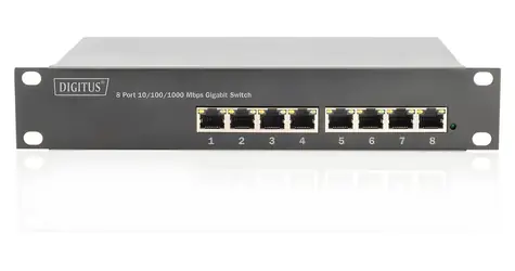 Digitus DN-95331 / Switch / 8-portový / Gigabit / PoE+ 80 W / L2+ Managed / 10"