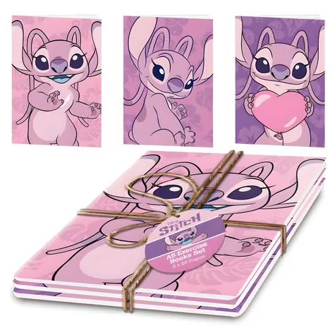 PYRAMID Sada zošitov Lilo a Stitch Angel / A5 / 3 ks / Linkované