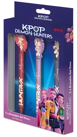 PYRAMÍD Sada gumových gélových pier K-pop Demon Hunters / Sada / 3 ks / modrý gélový atrament
