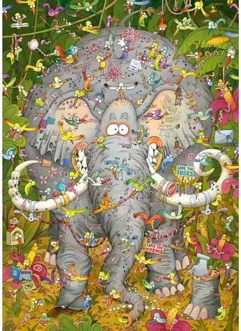 HEYE Puzzle Sloní život / 1000 dielikov / 50 x 70 cm