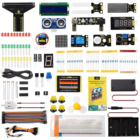 KEYESTUDIO KS4003 Štartovacia sada Micro:bit BASIC (bez dosky) / Elektronická stavebnica / Micro:bit v1.5 a v2