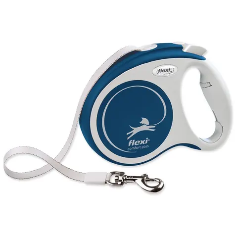 Flexi Comfort PLUS M modré / Vodítko / Samonavíjacie / opasok / 5 m / pre malé psy