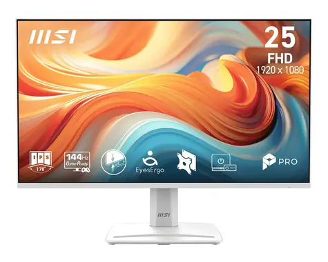 24,5" MSI Pre MP251W E14A biela / Monitor / IPS / FHD / 144Hz / 1ms / VESA