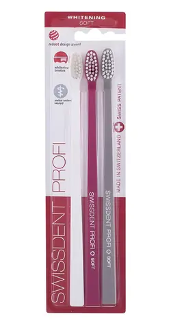 Swissdent Profi Whitening Trio Klasická zubná kefka 3 ks