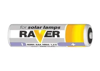 Raver Solar AAA / Nabíjacia batéria / 400 mAh / 1 ks