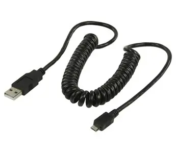 Valueline USB A - Micro USB / Špirálový kábel / USB 2.0 / 2 m
