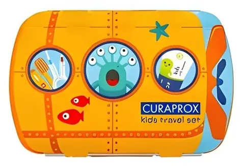 Curaprox Travel Set KIDS Cestovná sada oranžová