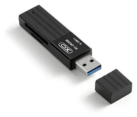 Xo DK05B čierna / Čítačka pamäťových kariet / 2v1 / USB 3.0 / SD, microSD