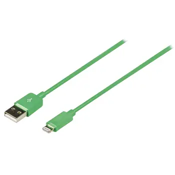 Valueline Kábel USB-A - Lightning 1 m zelená / Synchronizačný a nabíjací kábel