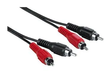 HAMA Audio kábel 2x cinch - 2x cinch čierna / Audio kábel / 1,5 m