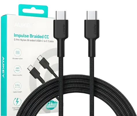 CB-CD45 USB-C (M) - USB-C (M) 0,9 m čierna / Kábel / PD 60W / 3A / 20V / nylonový oplet