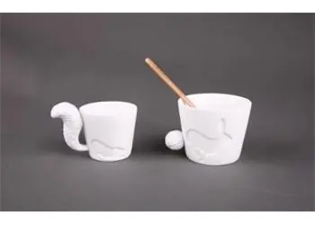 VOgadgets Porcelánový hrnček s chvostíkom - králik / Hrnček / Porcelán