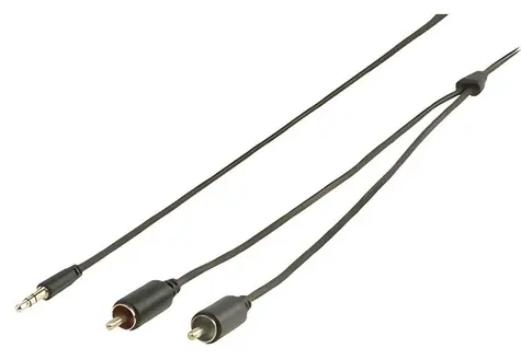 Valueline audio kábel Jack 3,5 mm - 2x Cinch čierny / Audio kábel / 5 m