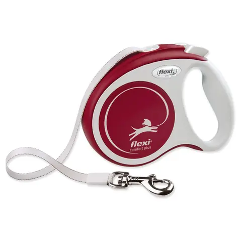 Flexi Comfort PLUS XS červené / Vodítko / opasok 3 m / samonavíjacie / do 12 kg