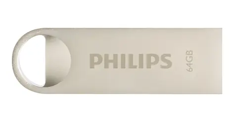 Philips Moon Vintage 64GB strieborná / Flash disk / USB 2.0 / hliník
