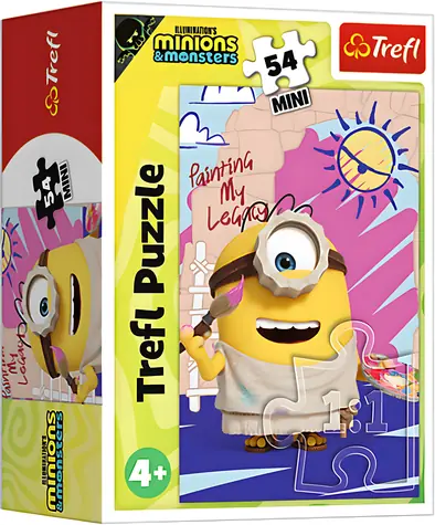 Trefl Puzzle Mimoni a monštrá: Maliar / 54 dielikov / 20 x 13 cm / od 4 rokov