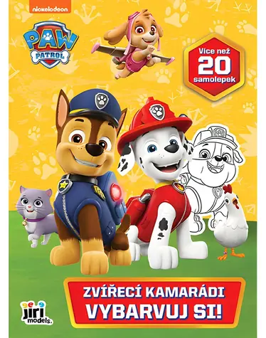 JIRI MODELS Omaľovánky Tlapková patrola Zvierací kamaráti / 16 strán / 2 listy samolepiek