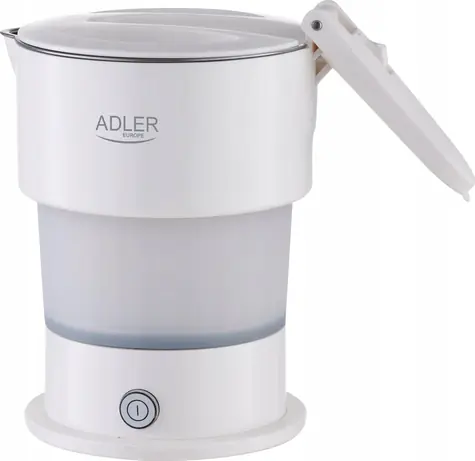 Adler AD 1377 biela / Cestovná rýchlovarná kanvica / 600 W / 0.6 L / silikón
