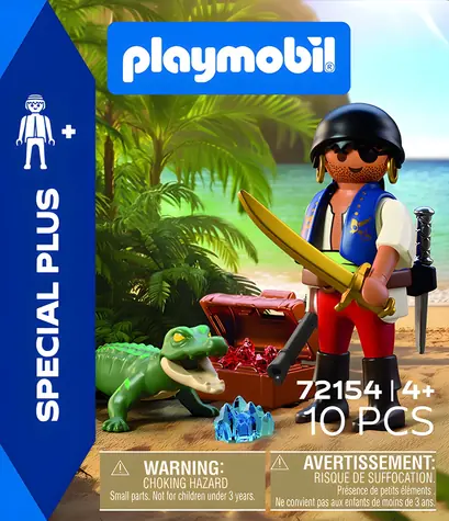 Playmobil 72154 Piráti Pirát s kajmanom / Figúrka