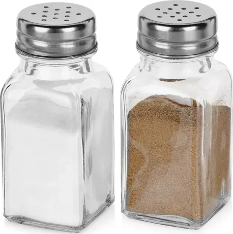 Vilde sklenená soľnička a korenička / Soľnička a korenička / 80 ml / sada 2 ks
