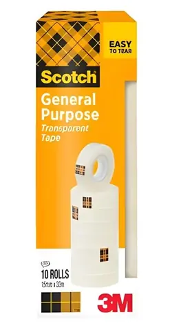 3M Scotch Lepiaca páska transparentná 15 mm / Lepiaca páska / 33 m / 10 ks