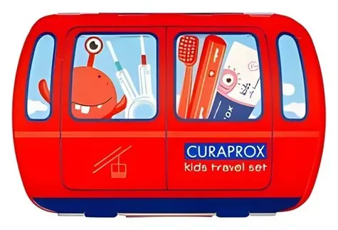 Curaprox Travel Set Kids Cestovná sada červená