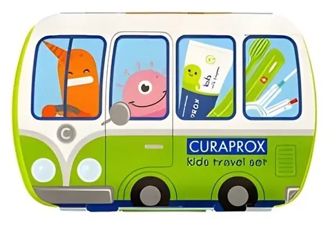 Curaprox Travel Set Kids Cestovná súprava zelená