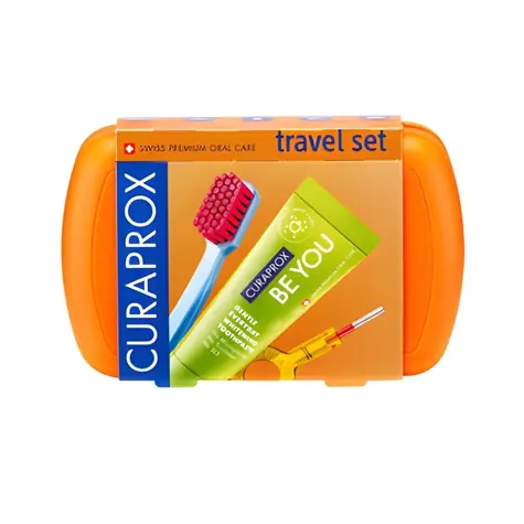 Curaprox Travel Set Cestovná sada oranžová