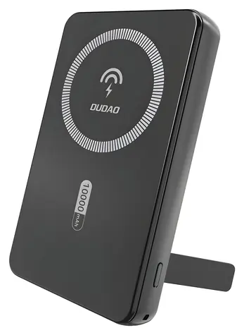 Dudao K14S+ 10000mAh čierna / Powerbanka / MagSafe so stojanom / USB-A / USB-C / 22,5W