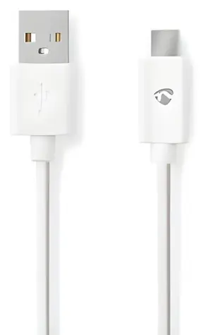 Nedis USB-A - USB-C kábel čierna / Kábel USB / USB 2.0 / 15 W / 480 Mbps / 3 m