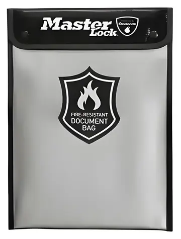 Master Lock FBWLZ0EURHRO / Ohňovzdorná taška na dokumenty A4 / 2,8 l
