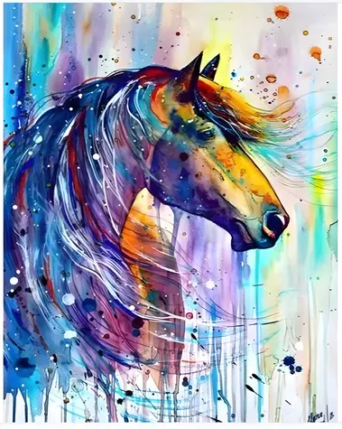 Norimpex Maľovanie podľa čísel Abstraktný kôň / 40x50 cm