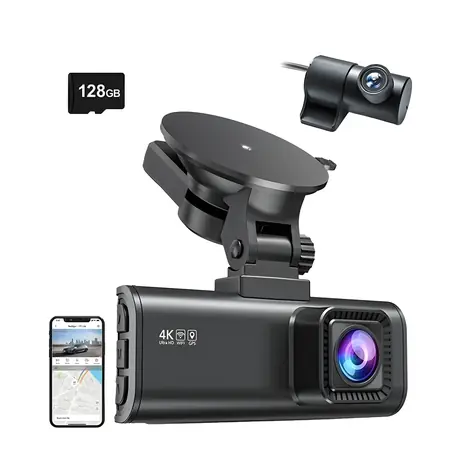 Redtiger F7NP / Kamera do auta / predné 4K + zadné 1080p / Wi-Fi 6 / GPS / 128GB pamäťová karta