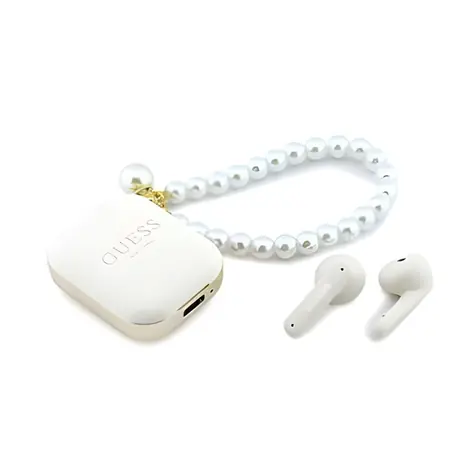 Guess Pearl Strap TWS biela / Bezdrôtové slúchadlá / Do uší