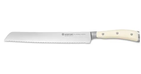 Wüsthof Classic Ikon Creme 23 cm / Nôž na chlieb / vlnkované ostrie / kovaná oceľ