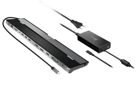 J5Create JCD543P / Dokovacia stanica / USB-C / 2x HDMI + DisplayPort / PD 100W / GbE / Čítačka kariet