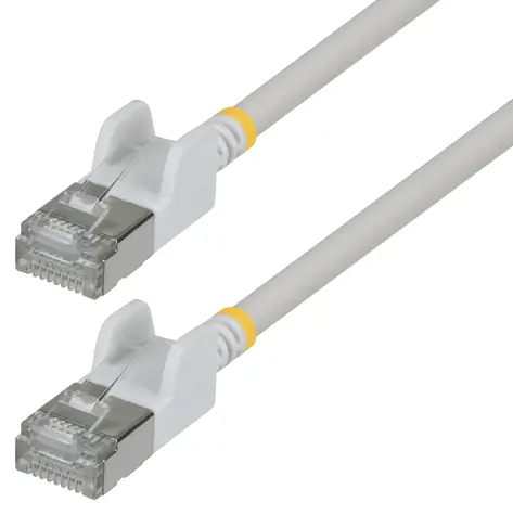 StarTech CAT6A Ultra Slim biela / Sieťový kábel / RJ-45 / 15 cm