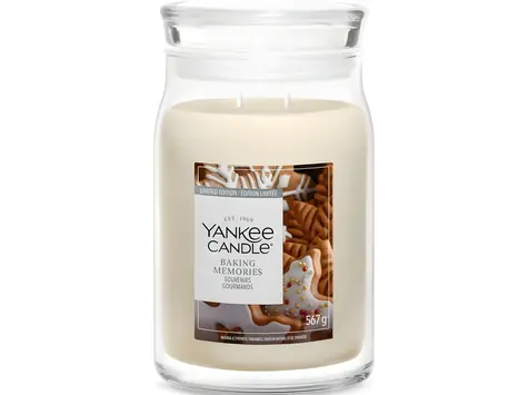 Yankee Candle Baking Memories / Vonná sviečka / Signature sklo veľké / 2 knôty / 60-90 hod.