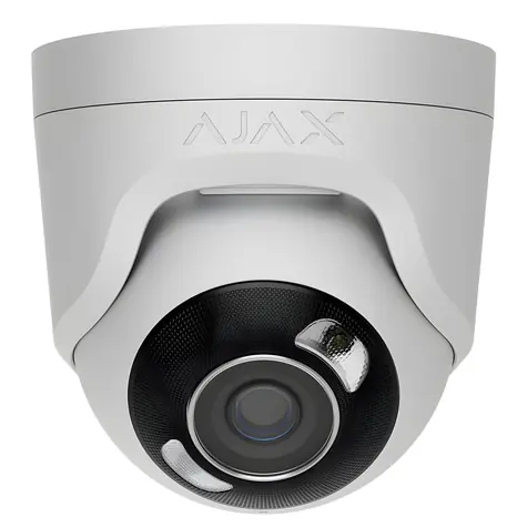 AJAX TurretCam HL 8 Mpx, obj. 2,8 mm, hybridné osvetlenie 50 m, AI, microSD, IP65, biela