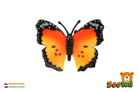 ZOOTED Figúrka Motýľ monarcha africký (babočka) / Plast / 7 cm / od 3 rokov