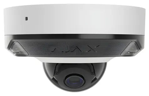 AJAX DomeCam Mini HL 8 Mpx, obj. 4 mm, hybridné osvetlenie 50 m, AI, microSD, IP65, biela