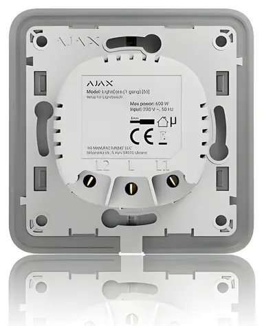 AJAX LightCore (1-gang) / Relé pre LightSwitch / jednopólové radenie / 868 MHz / do 600 W / IP20